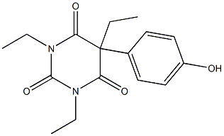 5-Ethyl-5-(4-hydroxyphenyl)-1-ethyl-3-ethylpyrimidine-2,4,6(1H,3H,5H)-trione 结构式