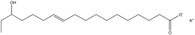 (E)-16-Hydroxy-11-octadecenoic acid potassium salt 结构式