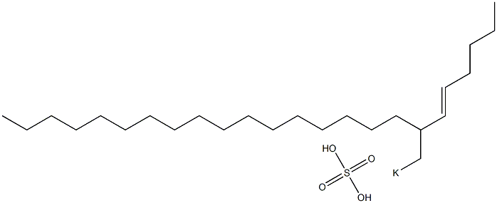 Sulfuric acid 2-(1-hexenyl)nonadecyl=potassium ester salt 结构式