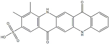 5,7,12,14-Tetrahydro-3,4-dimethyl-7,14-dioxoquino[2,3-b]acridine-2-sulfonic acid 结构式