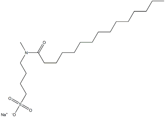 4-(N-Pentadecanoyl-N-methylamino)-1-butanesulfonic acid sodium salt 结构式