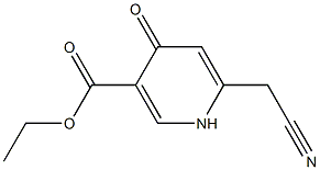 6-(Cyanomethyl)-4-oxo-1,4-dihydropyridine-3-carboxylic acid ethyl ester 结构式