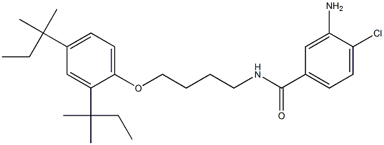 3-Amino-4-chloro-N-[4-(2,4-di-tert-pentylphenoxy)butyl]benzamide 结构式