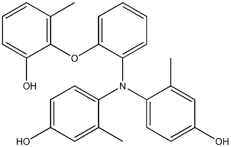 N,N-Bis(4-hydroxy-2-methylphenyl)-2-(2-hydroxy-6-methylphenoxy)benzenamine 结构式