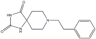 8-Phenethyl-1,3,8-triazaspiro[4.5]decane-2,4-dione 结构式