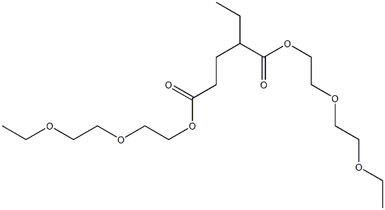 2-Ethylglutaric acid bis[2-(2-ethoxyethoxy)ethyl] ester 结构式