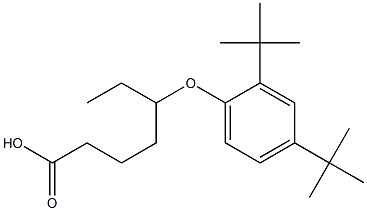 5-(2,4-Di-tert-butylphenoxy)heptanoic acid 结构式