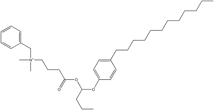 N,N-Dimethyl-N-benzyl-N-[3-[[1-(4-dodecylphenyloxy)butyl]oxycarbonyl]propyl]aminium 结构式