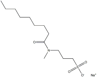 3-(N-Nonanoyl-N-methylamino)-1-propanesulfonic acid sodium salt 结构式