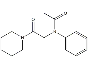 N-[1-(Piperidinocarbonyl)ethyl]-N-phenylpropionamide 结构式