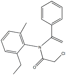 N-[1-(Phenyl)vinyl]-N-(2-ethyl-6-methylphenyl)-2-chloroacetamide 结构式