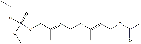 (2E,6E)-1-(Diethoxyphosphinyl)oxy-8-acetoxy-2,6-dimethyl-2,6-octadiene 结构式