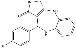 3,4,9,10-Tetrahydro-10-(4-bromophenyl)pyrrolo[3,4-b][1,5]benzodiazepin-1(2H)-one 结构式