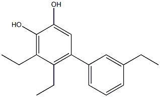 5,6-Diethyl-4-(3-ethylphenyl)benzene-1,2-diol 结构式
