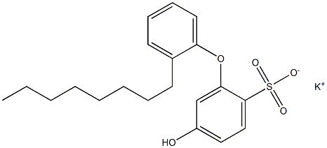 5-Hydroxy-2'-octyl[oxybisbenzene]-2-sulfonic acid potassium salt 结构式