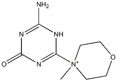 4-[(6-Amino-1,4-dihydro-4-oxo-1,3,5-triazin)-2-yl]-4-methylmorpholin-4-ium 结构式