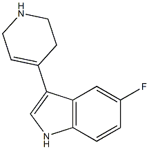 3-(1,2,3,6-Tetrahydropyridine-4-yl)-5-fluoro-1H-indole 结构式