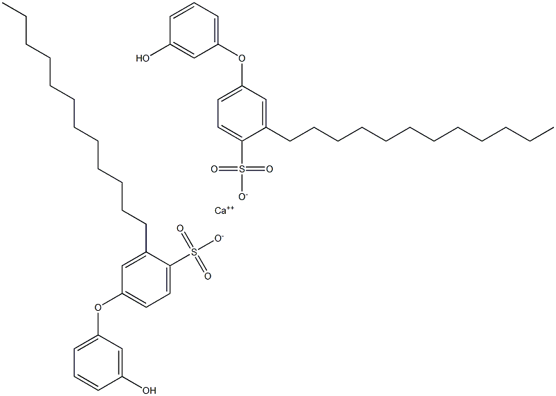 Bis(3'-hydroxy-3-dodecyl[oxybisbenzene]-4-sulfonic acid)calcium salt 结构式