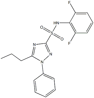 1-Phenyl-5-propyl-N-(2,6-difluorophenyl)-1H-1,2,4-triazole-3-sulfonamide 结构式