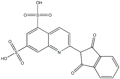 2-(1,3-Dioxoindan-2-yl)quinoline-5,7-disulfonic acid 结构式