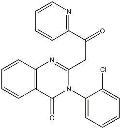 3-(2-Chlorophenyl)-2-(2-pyridinylcarbonylmethyl)quinazolin-4(3H)-one 结构式