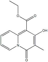 3-Methyl-2-hydroxy-4-oxo-4H-quinolizine-1-carboxylic acid ethyl ester 结构式