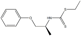 (-)-[(S)-1-Methyl-2-phenoxyethyl]dithiocarbamic acid ethyl ester 结构式