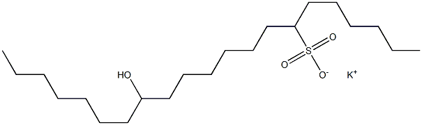 14-Hydroxyhenicosane-7-sulfonic acid potassium salt 结构式