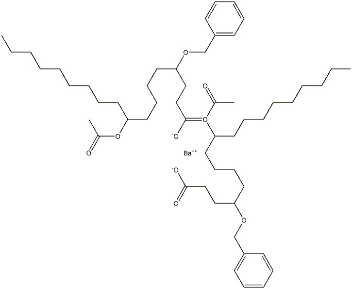 Bis(4-benzyloxy-9-acetyloxystearic acid)barium salt 结构式