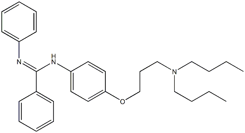 N-[4-[3-(Dibutylamino)propoxy]phenyl]-N'-phenylbenzamidine 结构式