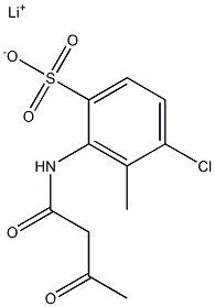 2-(Acetoacetylamino)-4-chloro-3-methylbenzenesulfonic acid lithium salt 结构式