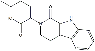 2-[(2,3,4,9-Tetrahydro-1-oxo-1H-pyrido[3,4-b]indol)-2-yl]hexanoic acid 结构式