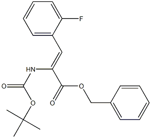 3-(2-Fluorophenyl)-2-[(tert-butoxy)carbonylamino]acrylic acid benzyl ester 结构式