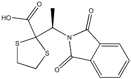 (-)-2-[(R)-1-Phthalimidylethyl]-1,3-dithiolane-2-carboxylic acid 结构式