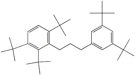 1-(2,3,6-Tri-tert-butylphenyl)-3-(3,5-di-tert-butylphenyl)propane 结构式