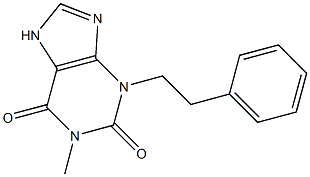 1-Methyl-3-phenethylxanthine 结构式