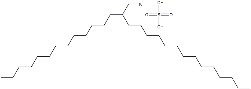 Sulfuric acid 2-tridecylhexadecyl=potassium salt 结构式