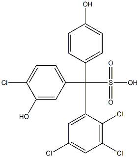 (4-Chloro-3-hydroxyphenyl)(2,3,5-trichlorophenyl)(4-hydroxyphenyl)methanesulfonic acid 结构式