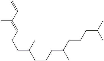 (3E)-3,7,11,15-Tetramethyl-1,3-hexadecadiene 结构式