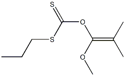 Dithiocarbonic acid O-(1-methoxy-2,2-dimethylvinyl)S-propyl ester 结构式