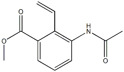 3-Acetylamino-2-ethenylbenzoic acid methyl ester 结构式