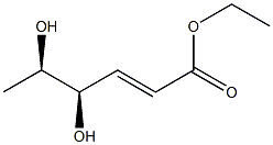 (2E,4R,5R)-4,5-Dihydroxy-2-hexenoic acid ethyl ester 结构式