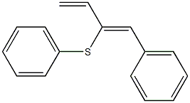 (2Z)-2-(Phenylthio)-1-phenyl-1,3-butadiene 结构式