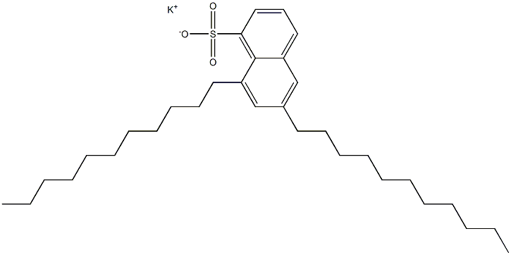 6,8-Diundecyl-1-naphthalenesulfonic acid potassium salt 结构式