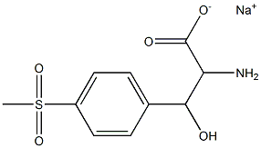 2-Amino-3-hydroxy-3-[4-(methylsulfonyl)phenyl]propionic acid sodium salt 结构式