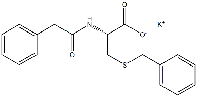 3-(Benzylthio)-N-(phenylacetyl)-L-alanine potassium salt 结构式