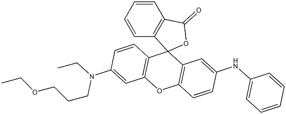 2'-Anilino-6'-[N-(3-ethoxypropyl)-N-ethylamino]spiro[phthalide-3,9'-[9H]xanthene] 结构式