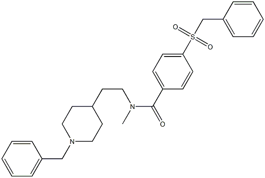 N-[2-(1-Benzyl-4-piperidinyl)ethyl]-4-benzylsulfonyl-N-methylbenzamide 结构式