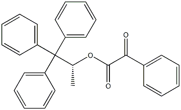 (+)-2-Phenylglyoxylic acid (R)-2,2,2-triphenyl-1-methylethyl ester 结构式