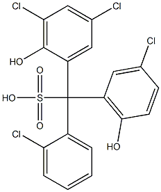 (2-Chlorophenyl)(3-chloro-6-hydroxyphenyl)(3,5-dichloro-2-hydroxyphenyl)methanesulfonic acid 结构式